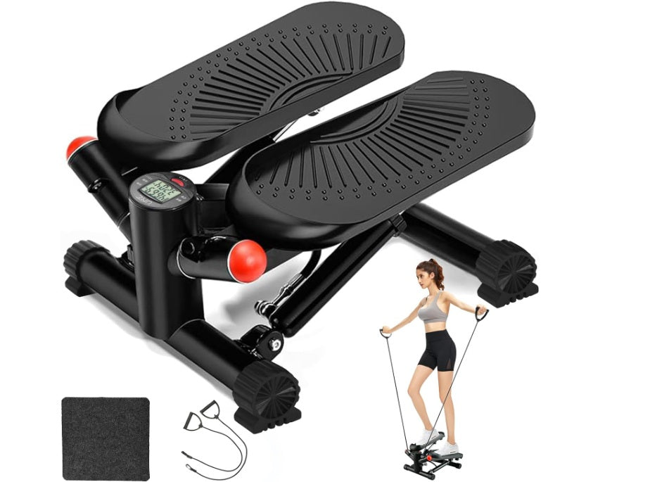 8708P resistance adjustable stair stepper for homeuse with exercise bands